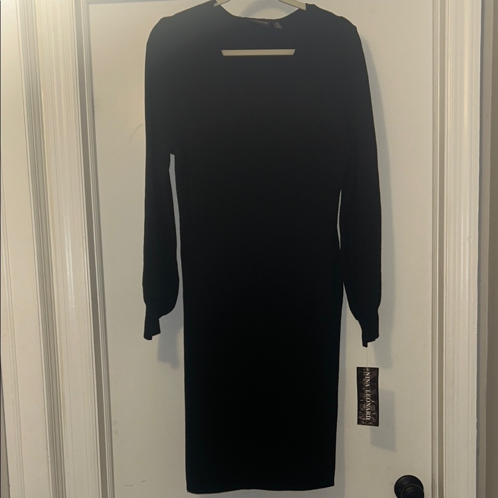 NWT! Nina Leonard Black Dress NWT
